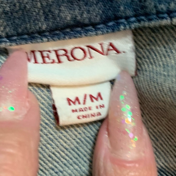Merona blue jean jacket size med euc - Picture 3 of 3